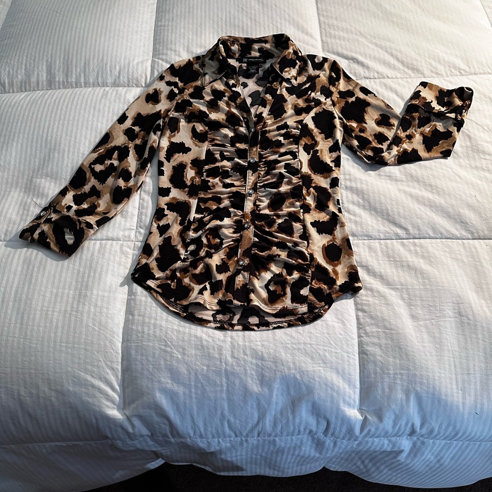 INC International Concepts Animal Print Blouse